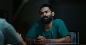 A tense moment from the psychological crime thriller Stephen (2025)