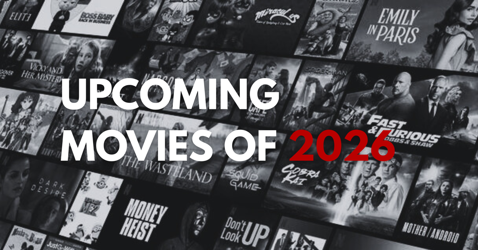 Collage representing major upcoming movies of 2026