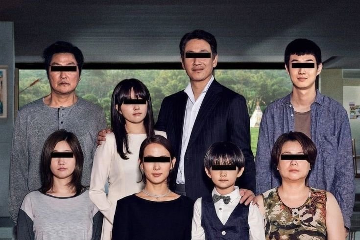 The Kim family in Bong Joon-ho’s Parasite representing social inequality and class struggle