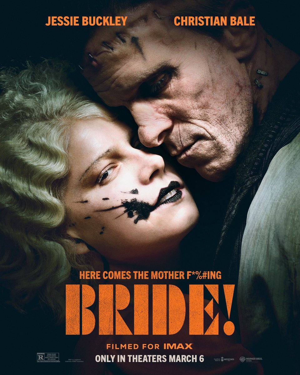 Christian Bale and Jessie Buckley in The Bride 2026 gothic film